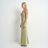 Floral Embroidered Maxi Dress Sleeveless, Round Neck, Elegant Womens