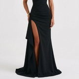 Twisted Off-Shoulder Maxi Dress Relaxed Fit, Evening Party, Formal Womens