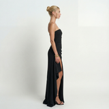 Twisted Off-Shoulder Maxi Dress Relaxed Fit, Evening Party, Formal Womens