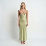 Floral Embroidered Maxi Dress Sleeveless, Round Neck, Elegant Womens