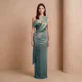 Bronze Shimmer One-Shoulder Corset Maxi Dress - Jack & Ivy